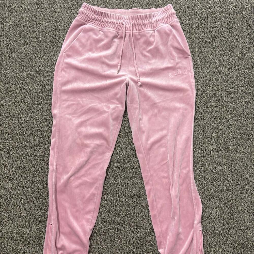 PINK Victoria's Secret Velour Sweatpants Size S Pink